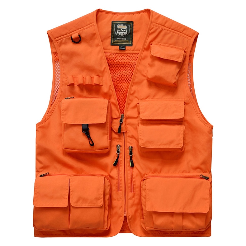 Herren Anglerweste Weste für Wanderer Ärmellos Weste / Fahrradweste Shirt Außen Windundurchlässig Atmungsaktiv Rasche Trocknung Leicht Sommer Polyester Saphir Marineblau gelb fluoreszierend Angeln 2025 - $31.99 –P7
