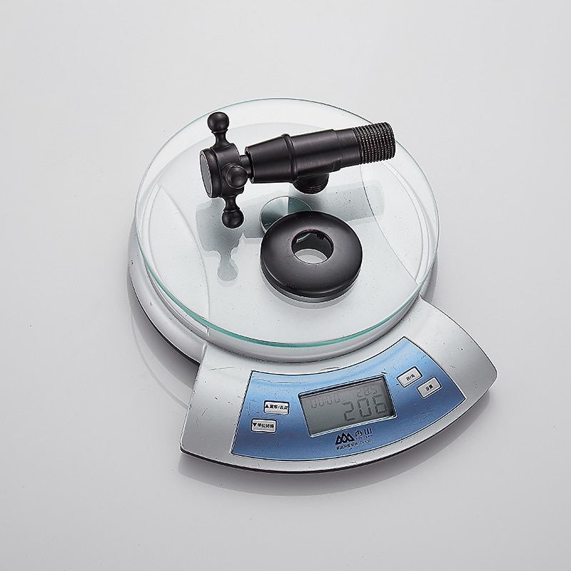 starožitný měděný trojúhelníkový ventil vyřezávaný retro zesílený teplý a studený trojúhelníkový ventil černý rohový ventil odolný proti výbuchu uzavírací ventil vody 1ks 2026 - $30.99 –P12