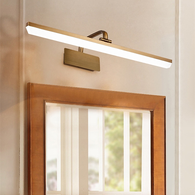 lightinthebox Luz LED para tocador, luz para espejo de cristal, espejo impermeable moderno, luces LED para pared, luz de pared de gel de sílice para baño, IP65, 110-240 V, 8/10/12/14 W 2025 - $199.99 –P2