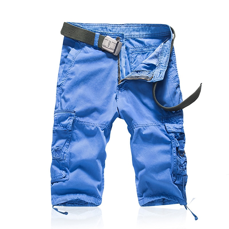 Herr Taktiska shorts Cargo-shorts Camo Shorts Sommarshorts Ensfärgat Kamouflage Ripstop Andningsfunktion Sport & Utomhus Militär Svart Armégrön 2025 - $21.99 –P6