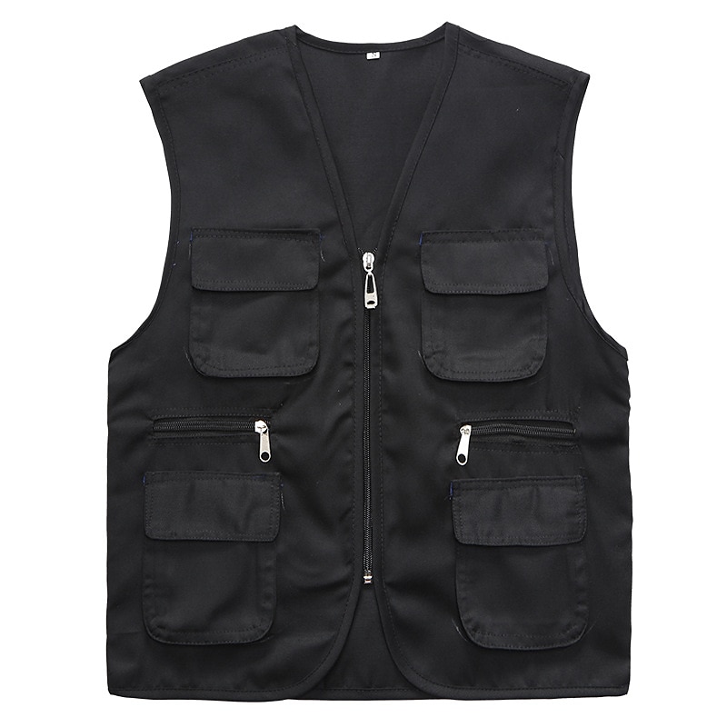 Herr Dam Fiskeväst Vandringsväst Ärmlös Väst Jacka Överdelar Utomhus Andningsfunktion Snabb tork Multi Pocket Lättvikt Vår Polyester Svart Gul Rubinrött Fiske Klättring Löpning 2025 - $17.99 –P6