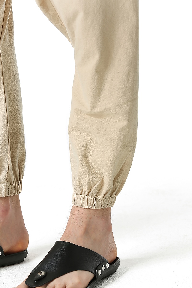 Férfi Háremnadrág Vászon nadrág Nadrág Nyári nadrág Nadrágok Rugalmas derék Drop Crotch Sima Mekano Teljes hossz Hétköznapi Napi Len / pamut keverék Pamut és ágynemű Hippi Jóga Laza öltözet Fekete 2025 - $27.99 –P13