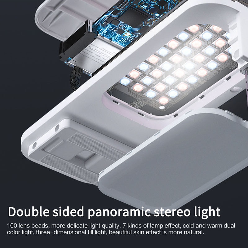 Portable Phone Holder With LED Dimming Light for Live Stream Make Up YouTube TikTok Dimmable LED Camera Ring Light for iPhone & Android Phone 2025 - $69.99 –P5