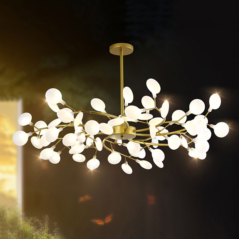 led μενταγιόν φως πολυέλαιος μαύρος χρυσός 18/30/36/45/54 κεφαλές σχεδίασης σπούτνικ μεταλλικά βαμμένα φινιρίσματα σπούτνικ μοντέρνο σκανδιναβικό στυλ 110-240v 2025 - $237.89 –P5
