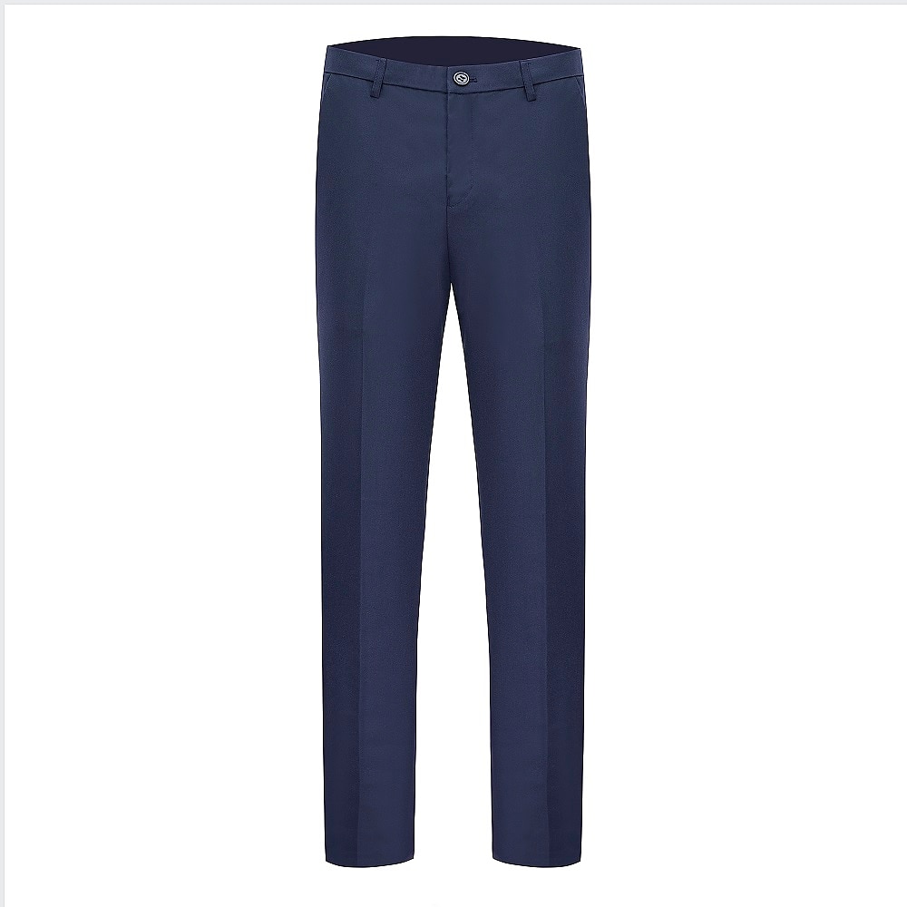 Completi da Sposa Uomo Nero Borgogna Blu Scuro 2 Pezzi Colore Solido Sottile Unico Petto Tre Bottoni del 2025 a $122.99 –P12
