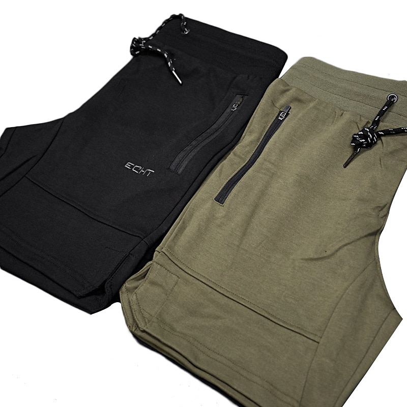 Herr Svett shorts Snörning Elastisk midja Slät Andningsfunktion Sport Kort Dagligen Strand Ledig / Sportig Fritids- ArmyGreen Svart Microelastisk 2025 - $20.99 -P6