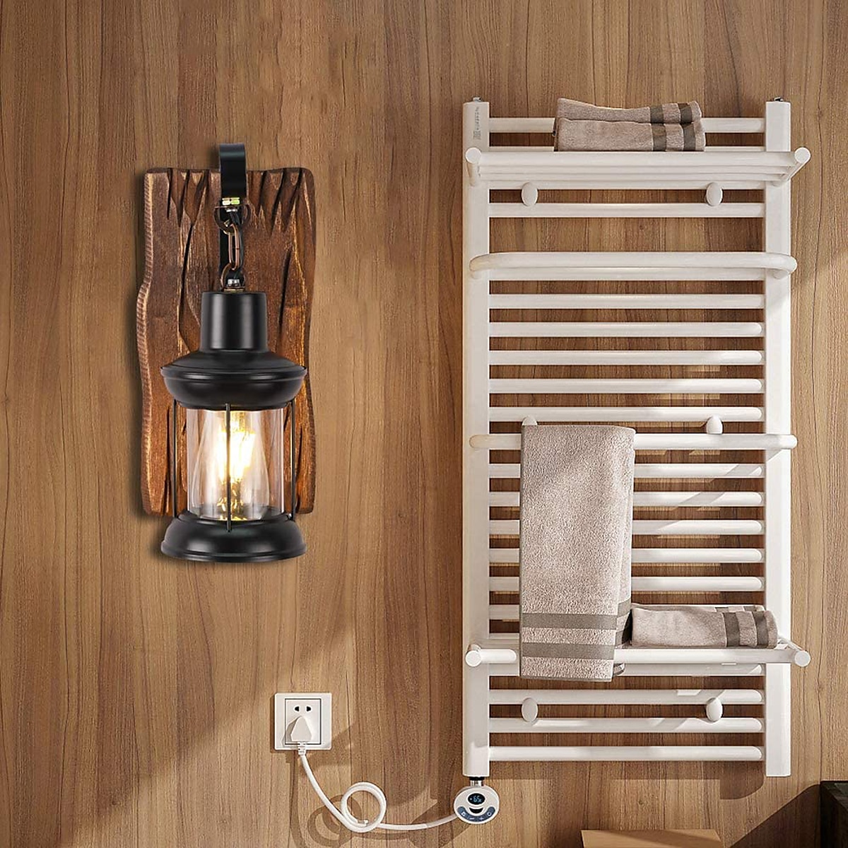 Lightinthebox светодиодный настенный светильник винтажный ретро деревянный металл живопись цветной настенный светильник бра светильник с вилкой длиной 6 футов и выключателем вилка 2026 - $113.99 –P7