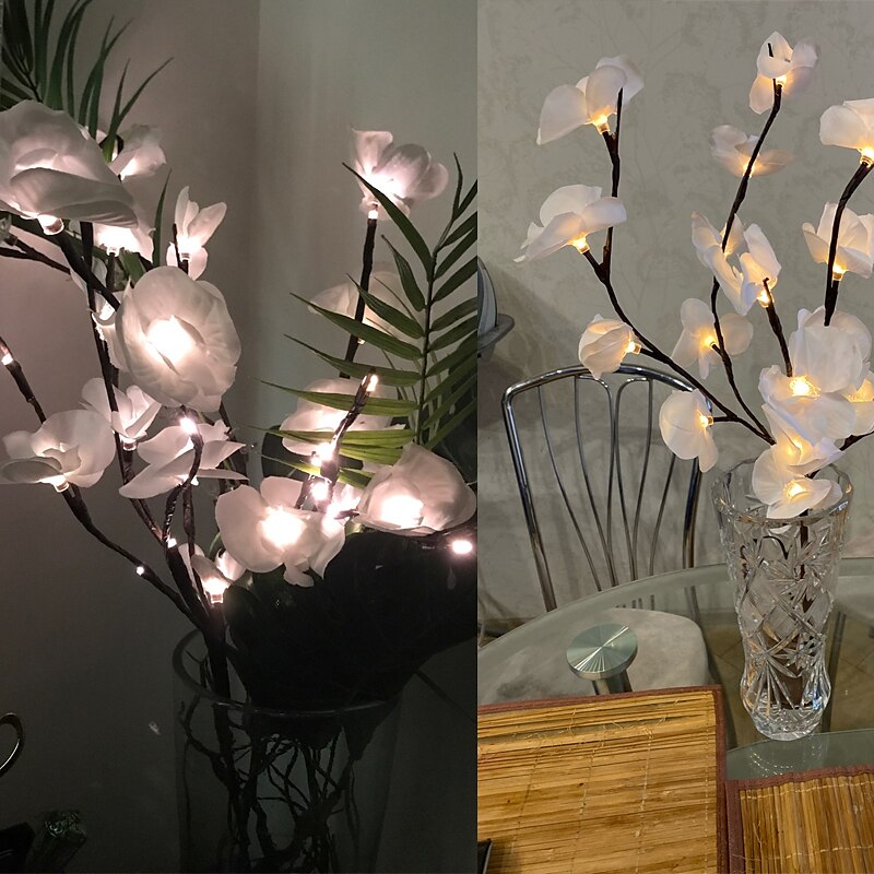 led phalaenopsis branch lamp 20 bulbs simulation orchid branch led fairy lights salice ramoscello light branch festa della mamma per la casa decorazione del giardino del 2025 a $13.99 –P10