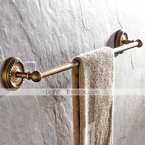 wieszak na ręczniki antyczny mosiądz pojedynczy drążek łazienkowy nowy design montowany do ściany 60*7,5cm 1 szt 2025 - $71.99 –P1
