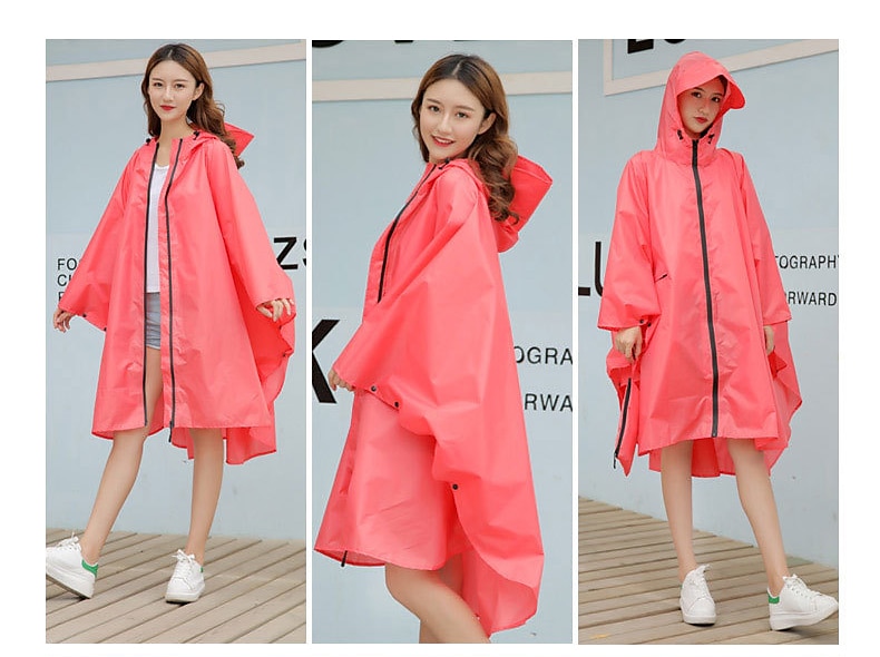 Men's Women's Rain Poncho Hiking Raincoat Waterproof Hiking Jacket Summer Outdoor Waterproof Breathable Quick Dry Lightweight Jacket Poncho Top Fishing Climbing Army green (unisex) Matcha 2025 - $29.99 –P6