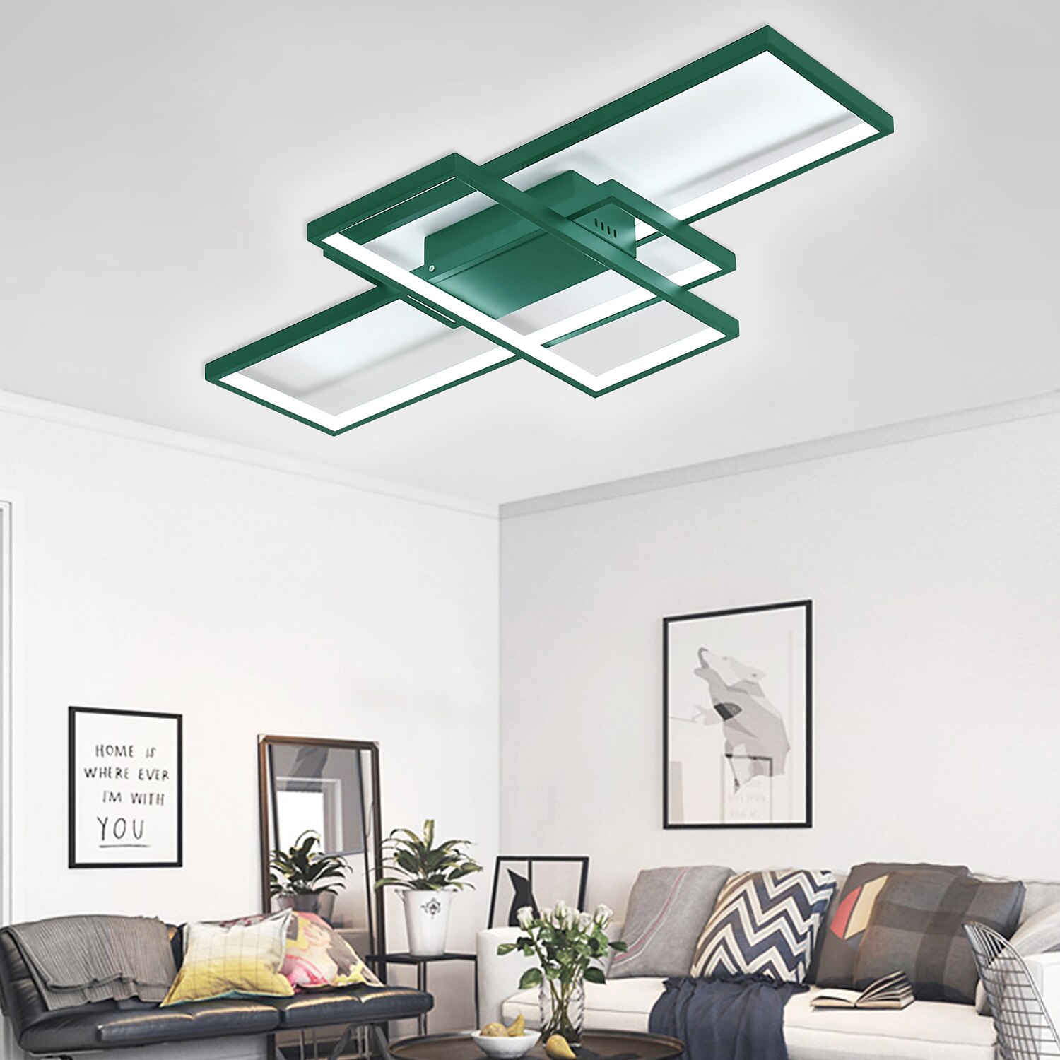 مصباح سقف ليد بنمط هندسي حديث 90 سم 3-Light Linear Flush Mount 2025 - $139.99 –P16