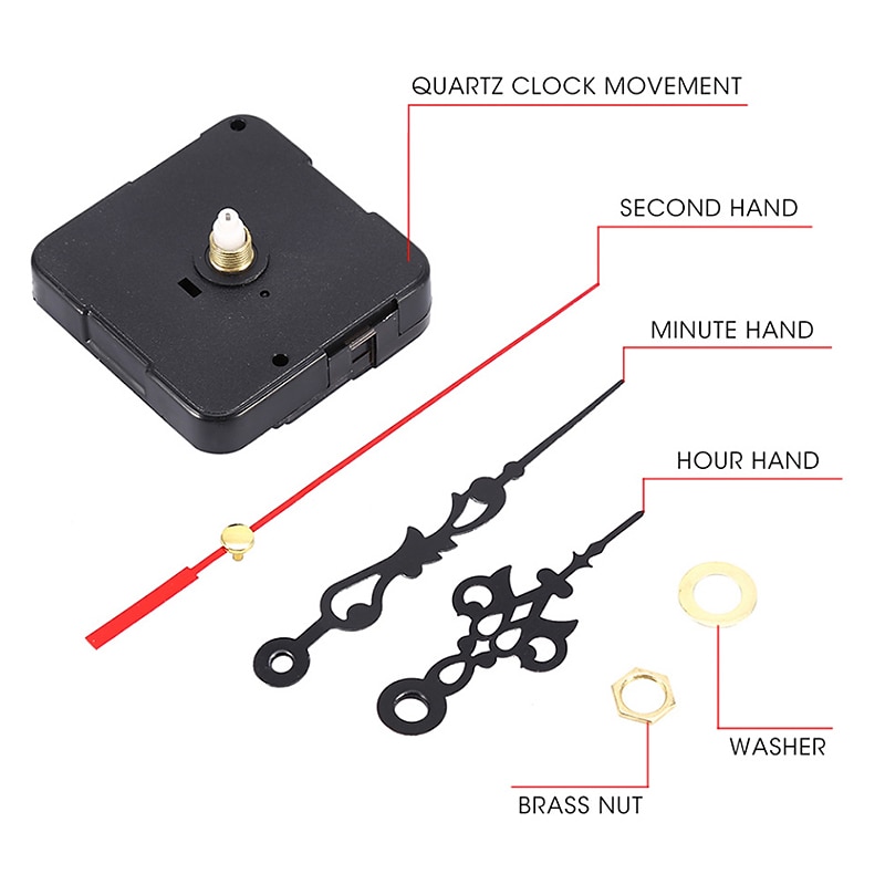 Clock Mechanism DIY Kit Mechanism for Clock Parts Wall Clock Quartz Hour Minute Hand Quartz Clock Movement 2025 - $9.49 –P4