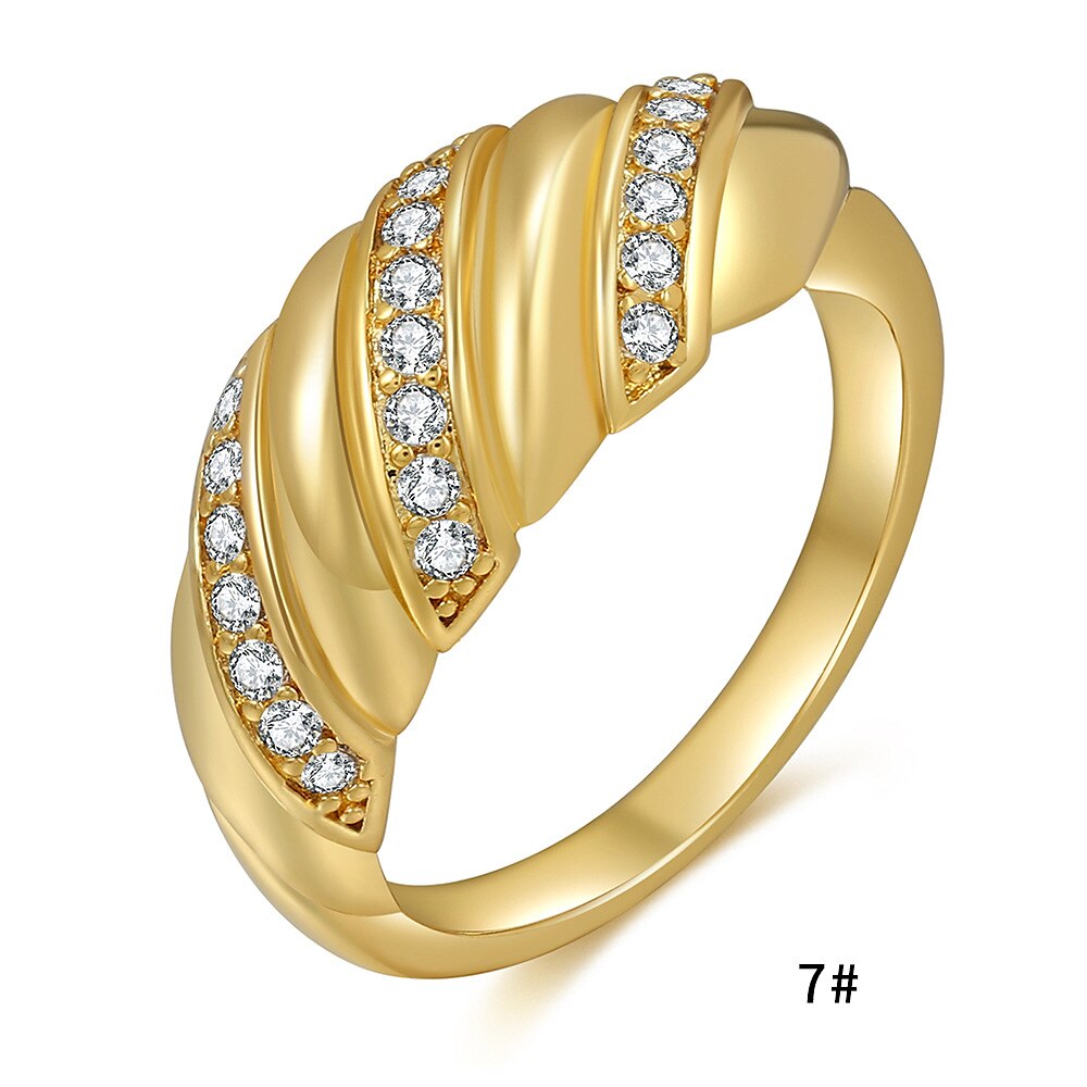 Rose rusa oro 585 goldring anillo con diamantes mono nuevo