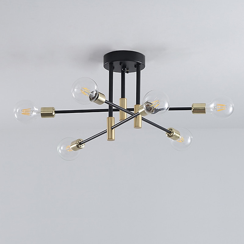 LED Ceiling Light 60 cm Sputnik Design Chandelier Metal Artistic Style Sputnik Industrial Painted Finishes Artistic Nordic Style 110-120V 220-240V 2025 - $97.99 –P5