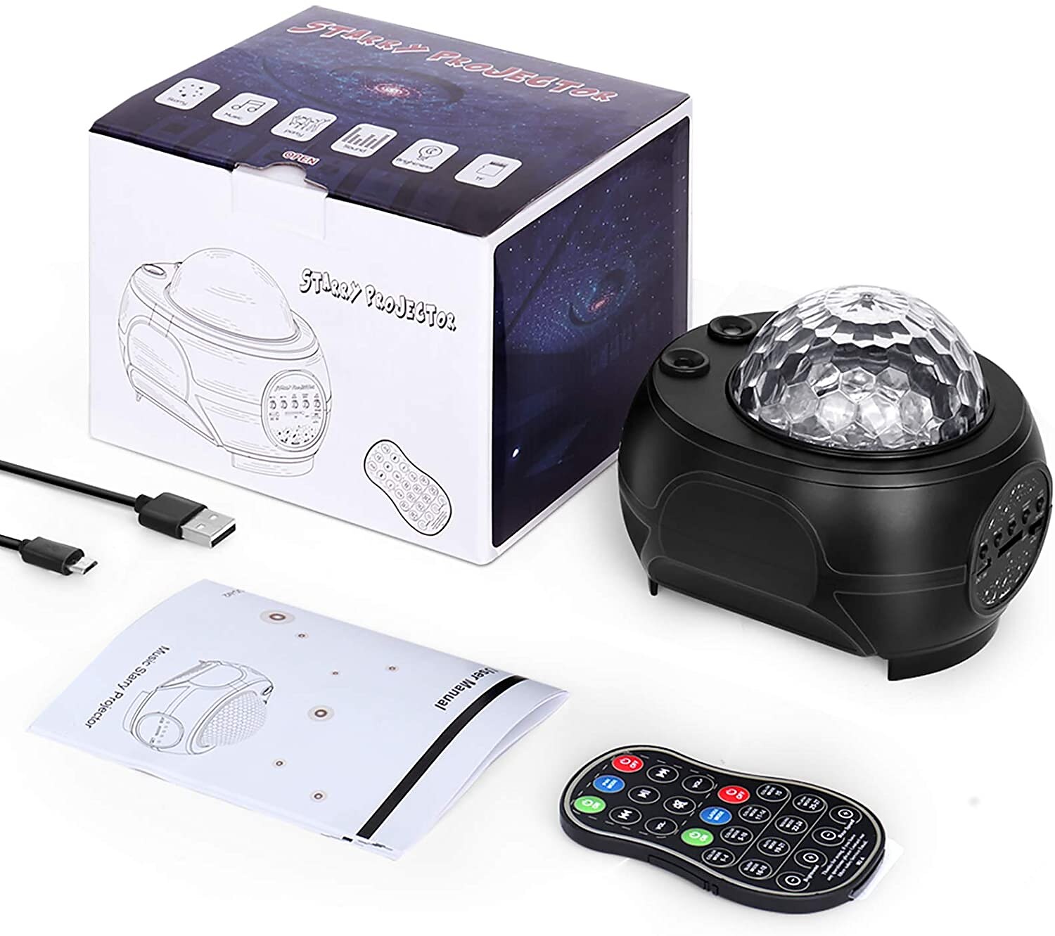 Star Light Show Projector White Color KisMee LED Nebula Projector with Red Galaxy Starry Projector Light Build-in Hi-Fi Stereo Music Speaker for Bedroom/Pary/Birthday Gifts/Home Theatre 