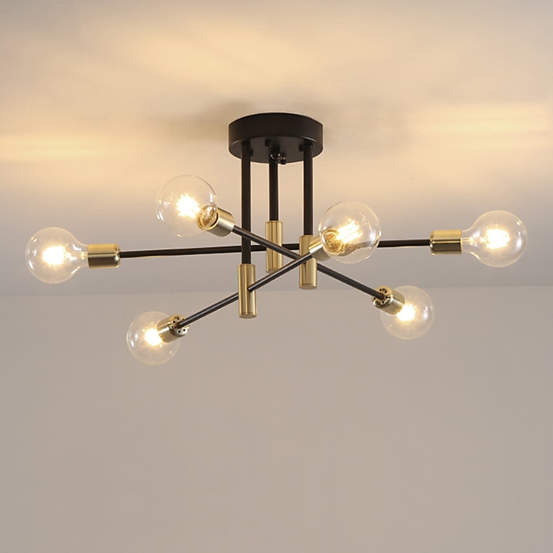 LED Ceiling Light 60 cm Sputnik Design Chandelier Metal Artistic Style Sputnik Industrial Painted Finishes Artistic Nordic Style 110-120V 220-240V 2025 - $97.99 –P3