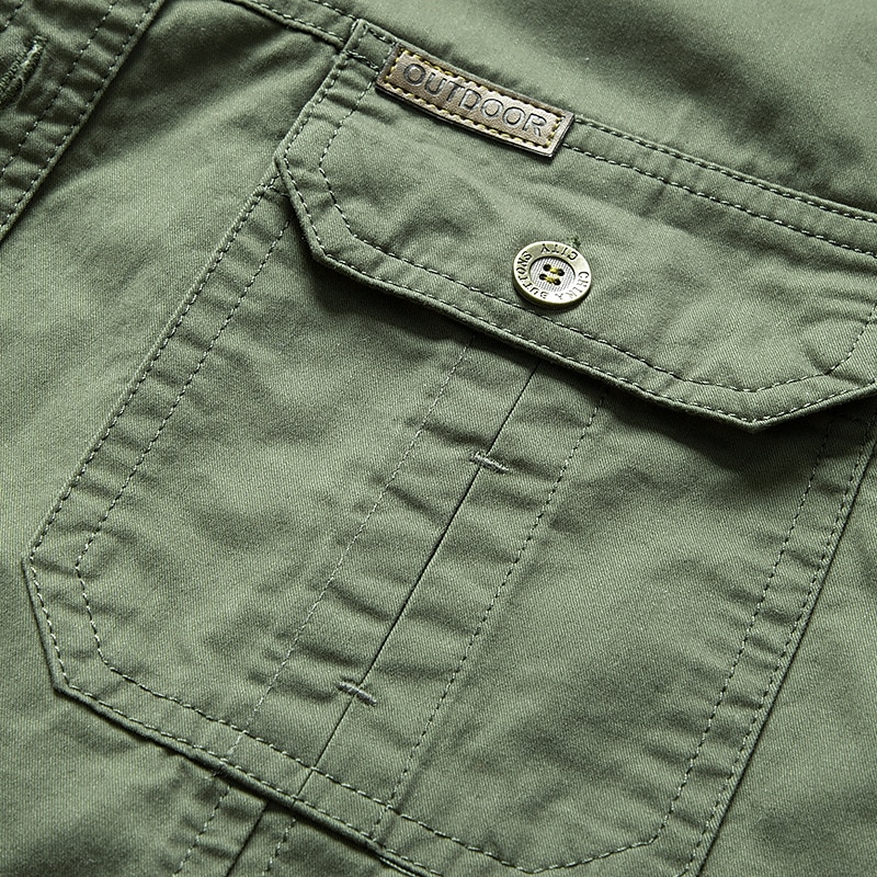 Voor heren Overhemd Werkkleding shirts Werkhemden Overhemd met knopen Cargoshirt Zwart Geel Leger Groen blauw Khaki Korte mouw Effen Kraag Strijkijzer Casual Dagelijks Button-omlaag Kleding 100 2025 - $30.99 –P8