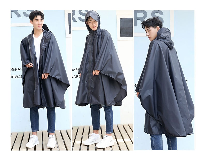 Men's Women's Rain Poncho Hiking Raincoat Waterproof Hiking Jacket Summer Outdoor Waterproof Breathable Quick Dry Lightweight Jacket Poncho Top Fishing Climbing Army green (unisex) Matcha 2025 - $29.99 –P15