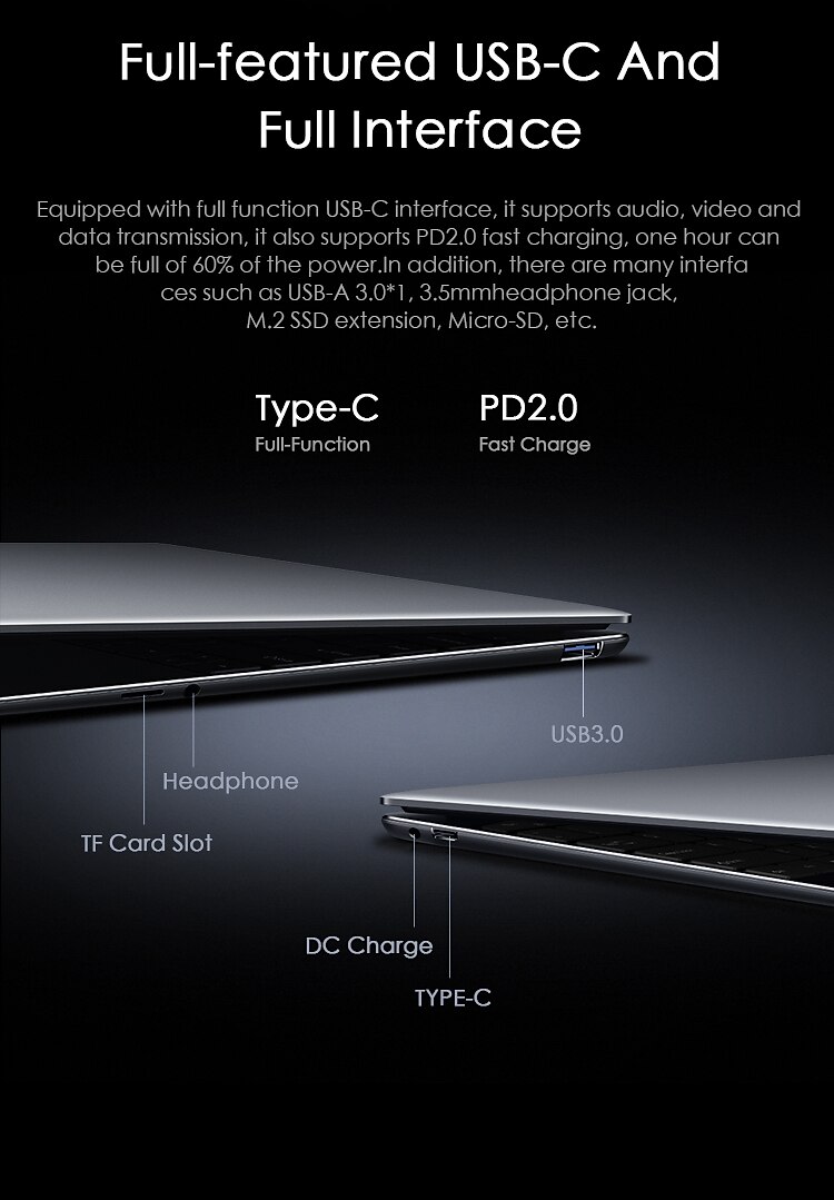CHUWI GemiBook Netbooks 13 inch 2K IPS LPDDR4X 12GB 256GB SSD Computer Intel Celeron Quad Core Laptop with Backlit Keyboard 2025 - $799.99 –P9