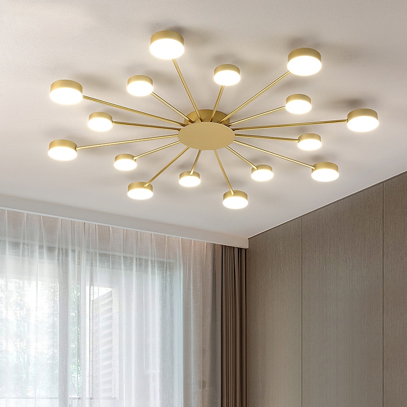 LED Ceiling Light 93 cm Cluster Design Flush Mount Lights Metal Modern Style Floral Style Painted Finishes Modern Nordic Style 220-240V 2025 - $232.19 –P9