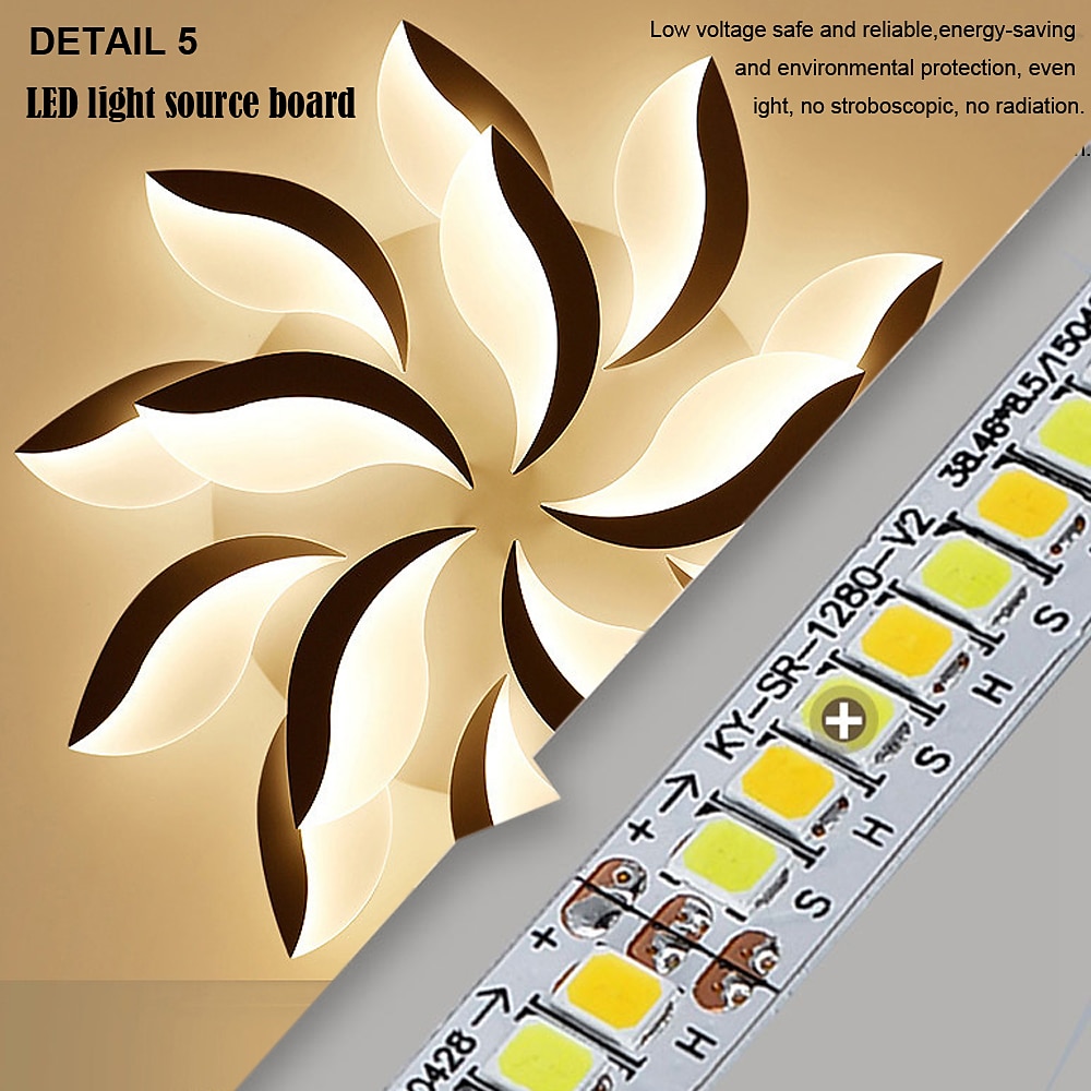 LED Ceiling Light Bedroom Light APP Control with Stepless Dimming Acrylic Ceiling Panel Lamp Unique Minimalist Livingroom AC220V AC110V Flower Design 2025 - $197.99 –P5