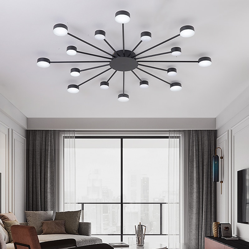 LED Ceiling Light 93 cm Cluster Design Flush Mount Lights Metal Modern Style Floral Style Painted Finishes Modern Nordic Style 220-240V 2025 - $232.19 –P8