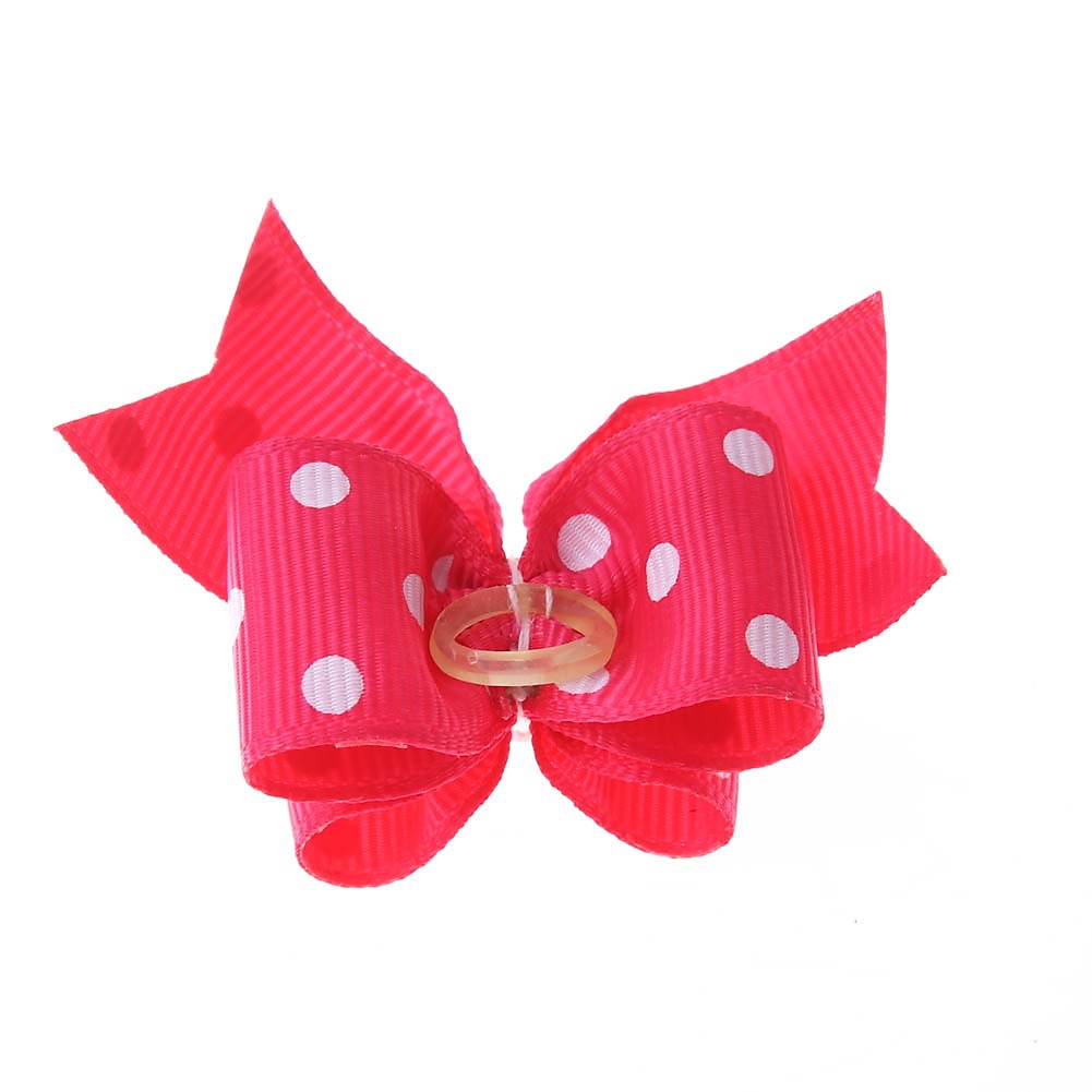 Hund Katt Små pälsdjur Ornament Håraccessoarer Rosetter Bergkristall Elektronblixt Handgjord Prickig Rosett Bergkristall 10 st 2025 - $12.49 –P7