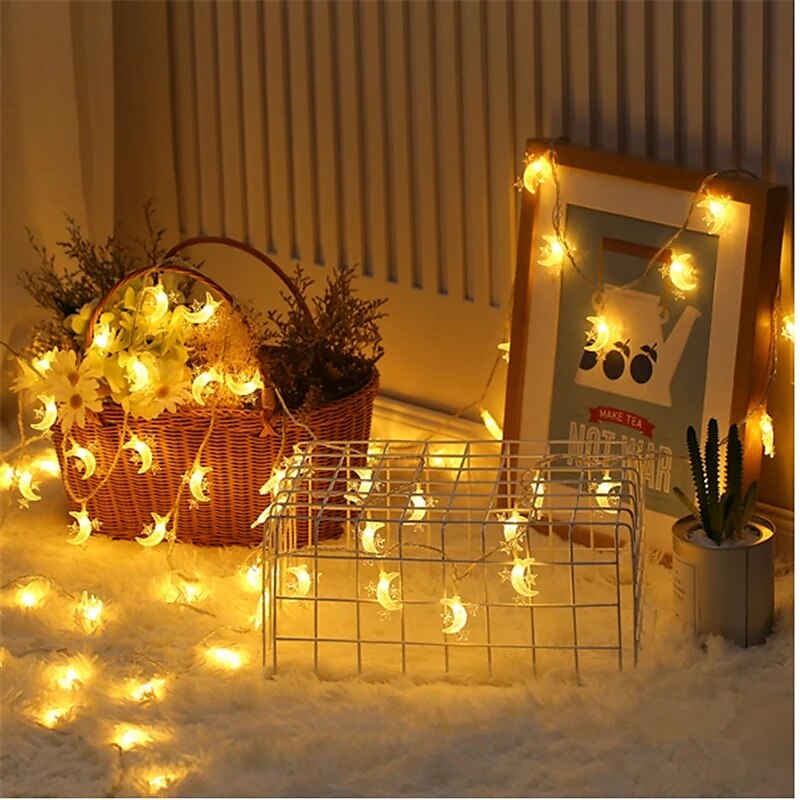 Guirnalda de luces LED con USB para decoración de bodas, guirnalda de luces  de Navidad, decoración de Ramadán, Año Nuevo, 3M, 2024