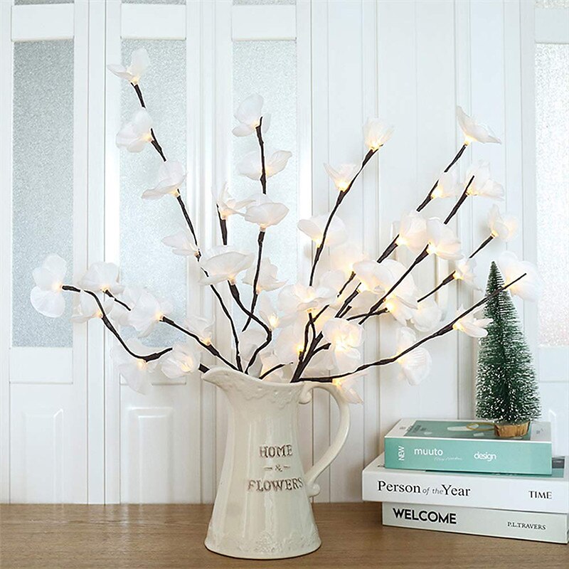 led phalaenopsis branch lamp 20 bulbs simulation orchid branch led fairy lights salice ramoscello light branch festa della mamma per la casa decorazione del giardino del 2025 a $13.99 –P4