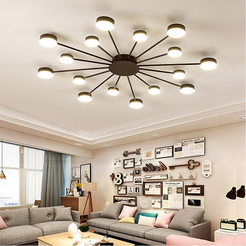 LED Ceiling Light 93 cm Cluster Design Flush Mount Lights Metal Modern Style Floral Style Painted Finishes Modern Nordic Style 220-240V 2025 - $232.19 –P1