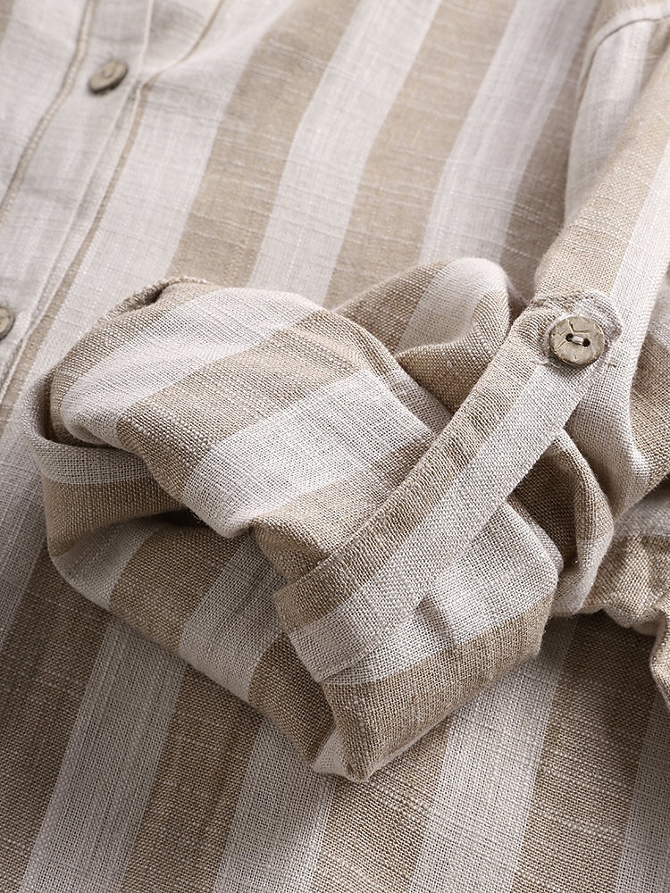 Női Ing Blúz Csíkos Utcai sikk Alap Alkalmi Hosszú ujj Állógallér Napi Alkalmi Hétvége Gombok Tavasz Ősz Tél 2025 - $21.99 –P2