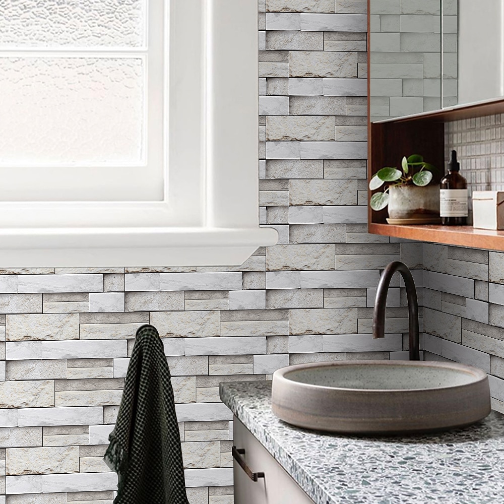 15x30cm 6 stks tegels muurstickers tegel verf backsplash verwijderbare waterdichte zelfklevende stickers woondecoratie woonkamer keuken badkamer decor (zwart, zelfklevende decoratieve muursticker 2025 - €9.99 –P15