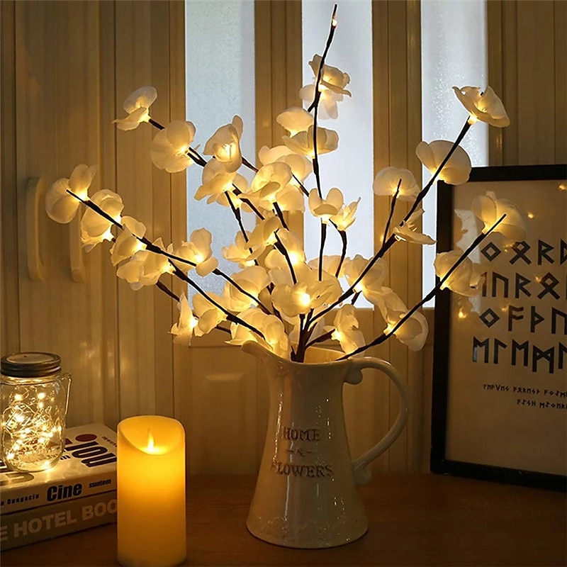 led phalaenopsis branch lamp 20 bulbs simulation orchid branch led fairy lights salice ramoscello light branch festa della mamma per la casa decorazione del giardino del 2025 a $13.99 –P15