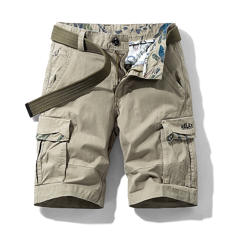 Voor heren Cargoshorts korte broek Wandelshorts Meerdere zakken Effen Buitensporten Streetwear Cargoshorts Korte broeken Leger groen Licht Grijs 2025 - $35.99 –P18