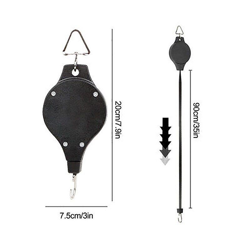 sisäänvedettävä ripustettava kasvi ruukkukasvilla teleskooppikoukku puutarha orkidea ruukut talja vetää alas ripustin lintuhäkki vapaa pyöränostokoukku 2026 - $19.49 –P1