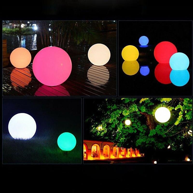 אור חיצוני 1x 2x 6x ip68 עמיד למים rgb led לבריכת שחייה צף כדור מנורת rgb בית גן גן בר מסיבת חתונה דקורטיבית חג תאורת קיץ 2025 - $20.99 –P3