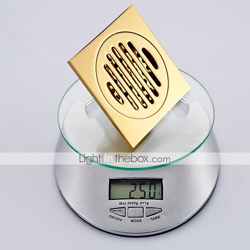 Square Shower Floor Drain Brass Removable Multipurpose Invisible Look Brass and Zinc Alloy Drain 1 pc 2025 - $43.99 –P3