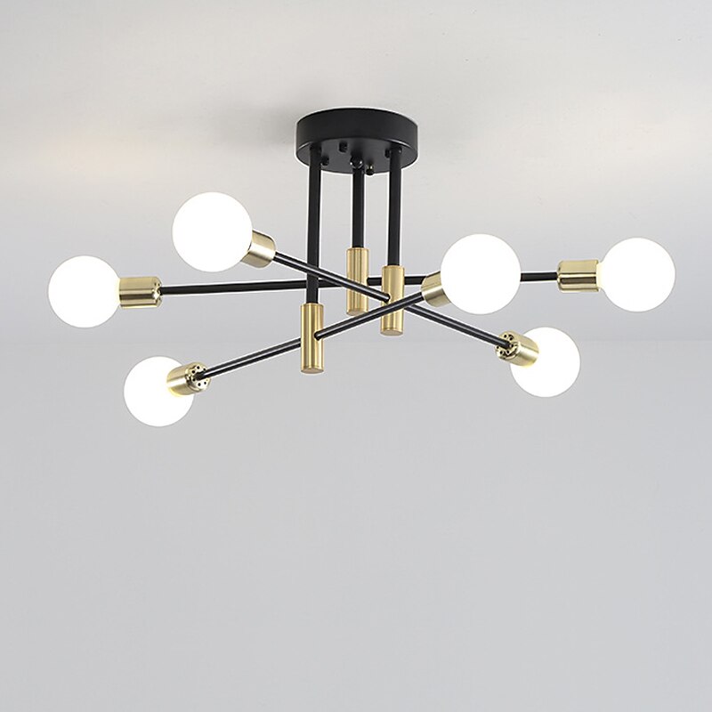 LED Ceiling Light 60 cm Sputnik Design Chandelier Metal Artistic Style Sputnik Industrial Painted Finishes Artistic Nordic Style 110-120V 220-240V 2025 - $97.99 –P6