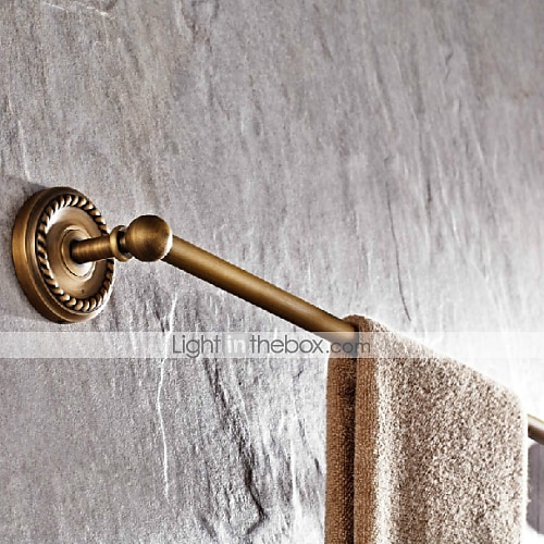wieszak na ręczniki antyczny mosiądz pojedynczy drążek łazienkowy nowy design montowany do ściany 60*7,5cm 1 szt 2025 - $71.99 –P3