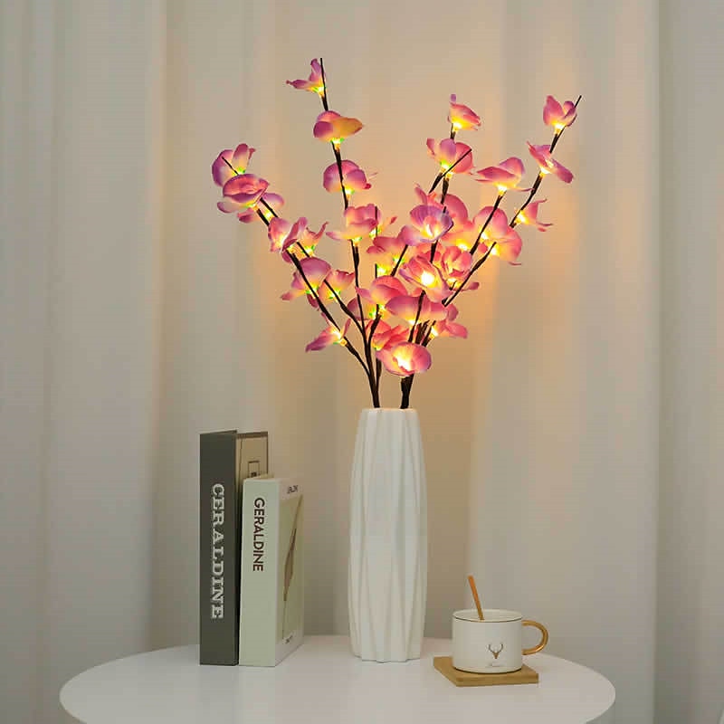 led phalaenopsis branch lamp 20 bulbs simulation orchid branch led fairy lights salice ramoscello light branch festa della mamma per la casa decorazione del giardino del 2025 a $13.99 –P6