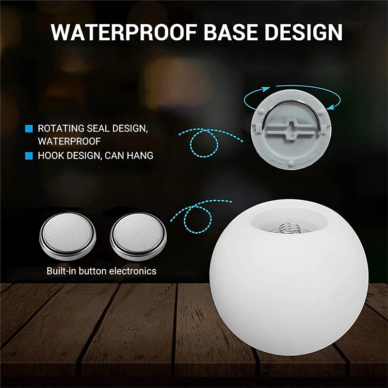 Outdoor Light 1X 2X 6X IP68 Waterproof RGB LED For Swimming Pool Floating Ball Lamp RGB Home Garden KTV Bar Wedding Party Decorative Holiday Summer Lighting 2026 - $22.99 –P12