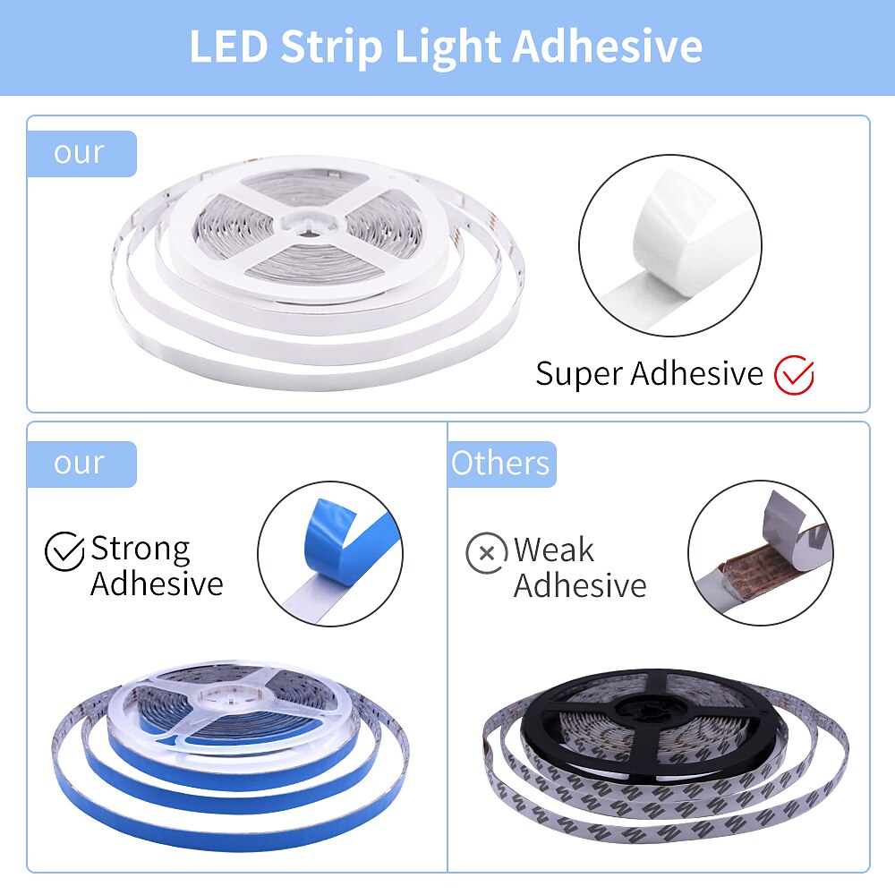10M 30M RGB LED Strip Lights Bluetooth Smart Phone Controlled 20M 40M LED Light Strip 5050 LED Lights Sync to Music and 44 Keys Remote Controller for Bedroom Home TV Back Lights 2025 - $35.99 –P13