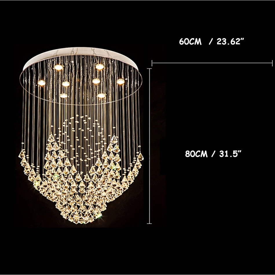 Crystal Chandelier Ceiling Light Round Design Modern Luxury Chandelier Luster Indoor Ceiling Pendant Lights Fixtures 2025 - $825.49 –P1