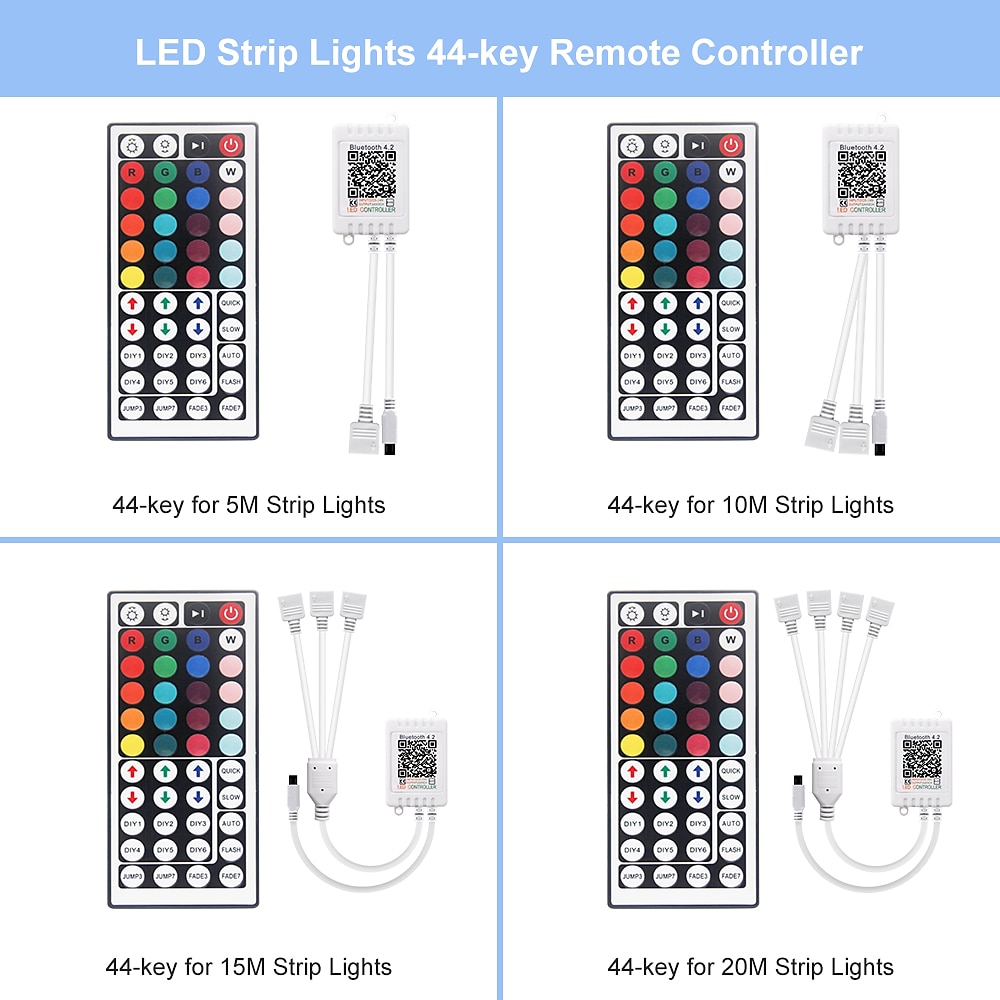 светодиодная лента rgb bluetooth smart app control 5 м 10 м 15 м 20 м 5050smd музыка синхронизация изменение цвета спальня домашнее ТВ подсветка вечеринка украшение 2025 - $27.99 –P11