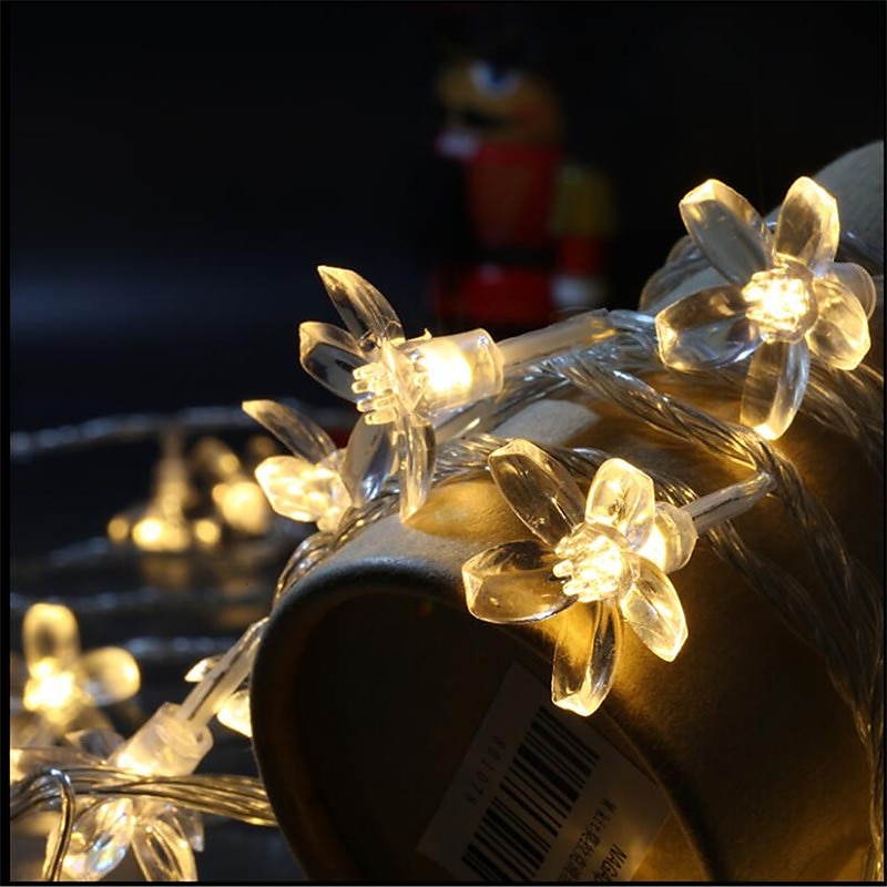 LED luz de fada da flor de cerejeira corda de 10 m à prova d 'água 100 leds luz de fada à prova d' água flores de cristal flores guirlanda decoração de casamento ao ar livre de 2025 por $21.99 –P5