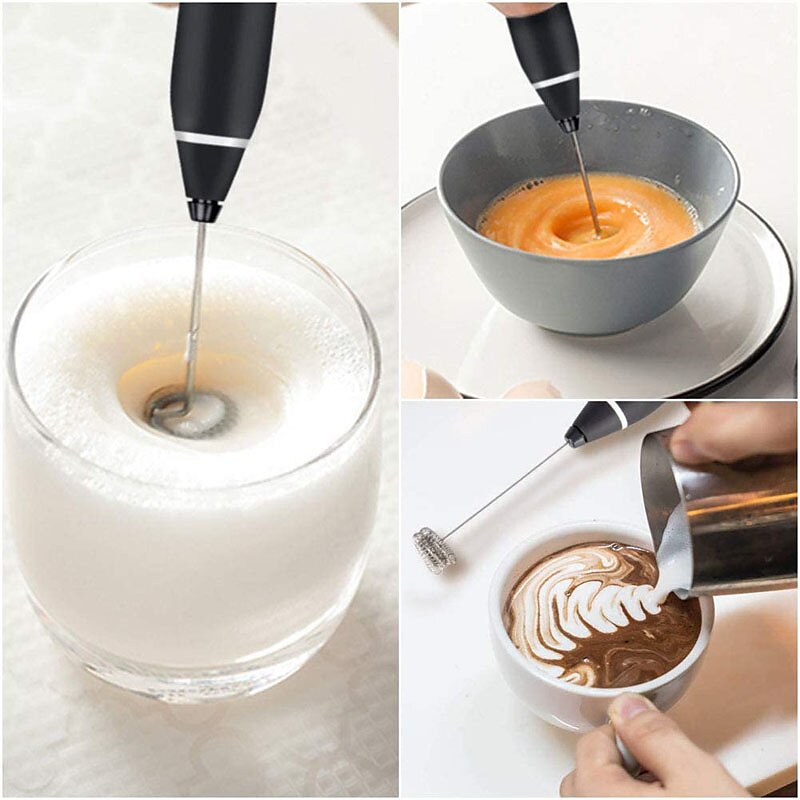 Milk Frother Handheld with 3 Heads Coffee Whisk Foam Mixer with USB Rechargeable 3 Speeds Electric Mini Hand Blender for Latte Cappuccino Hot Chocolate Egg 2025 - $23.99 –P5