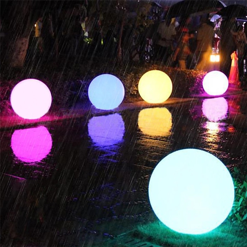אור חיצוני 1x 2x 6x ip68 עמיד למים rgb led לבריכת שחייה צף כדור מנורת rgb בית גן גן בר מסיבת חתונה דקורטיבית חג תאורת קיץ 2025 - $20.99 –P2