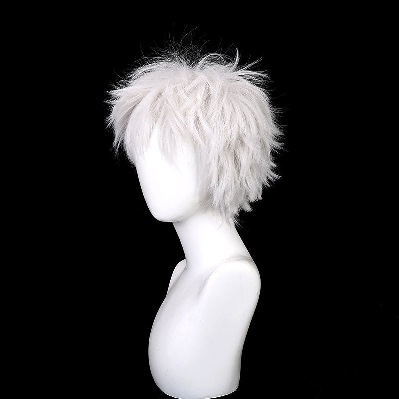 Synthetic Wig Natural Straight Short Bob Wig Short A1 A2 Synthetic Hair Men's Cosplay Party Fashion White Halloween Wigs 2025 - $29.99 –P1