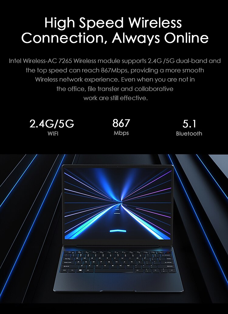 CHUWI GemiBook Netbooks 13 inch 2K IPS LPDDR4X 12GB 256GB SSD Computer Intel Celeron Quad Core Laptop with Backlit Keyboard 2025 - $799.99 –P8