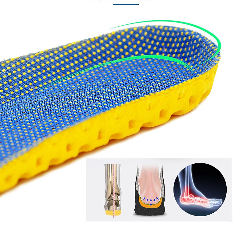 Shoe Inserts Running Insoles Men's Women's Cellular Sports Insoles Foot Supports Shock Absorption Arch Support Stink Prevention for Fitness Gym Workout Running Winter Fall Spring Black Blue Dark Blue 2025 - $1.99 –P6